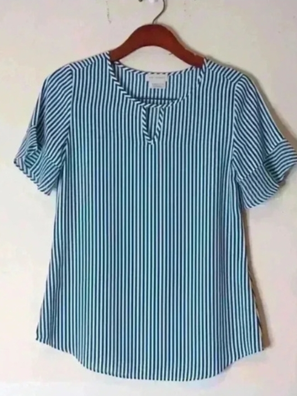 Striped Short-Sleeve Women's Top